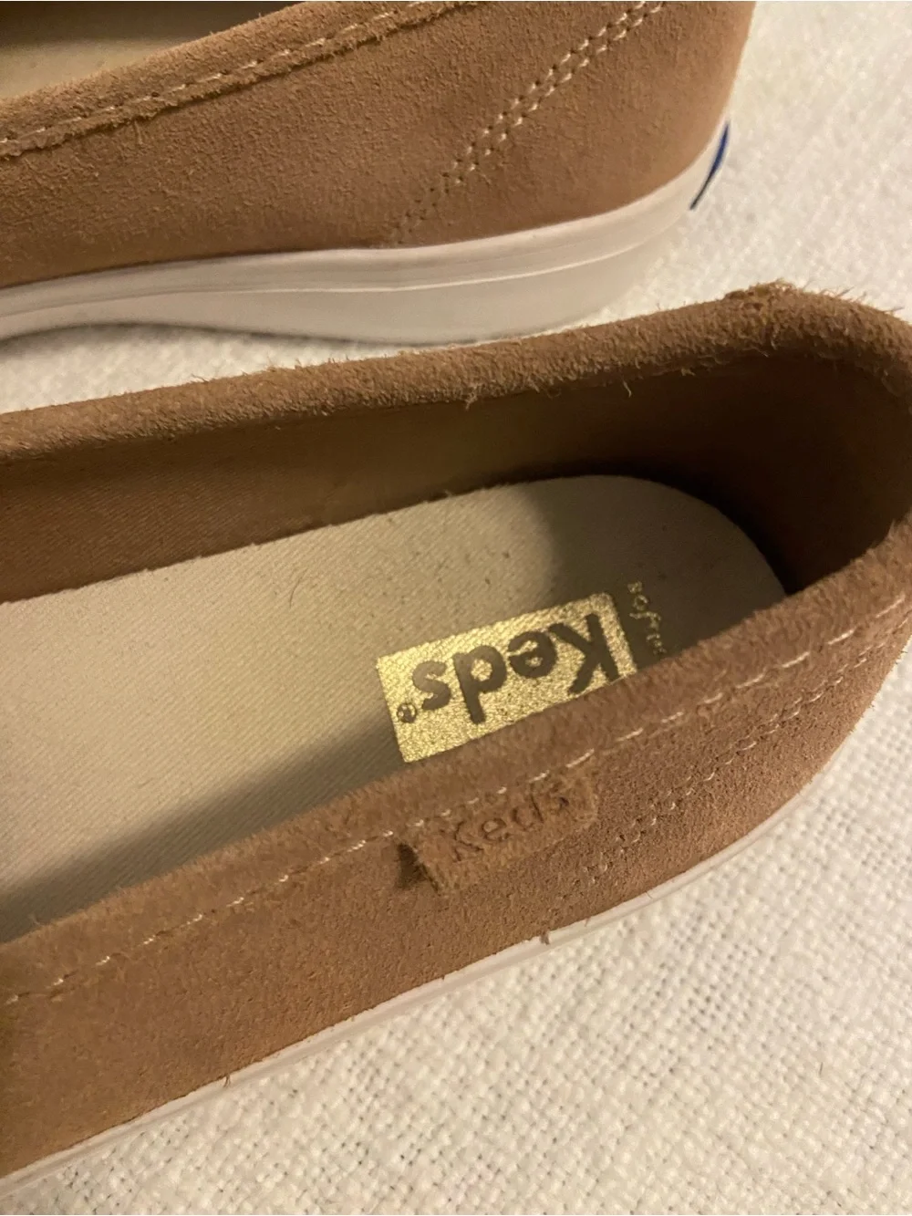 Keds Casual Slip-On Sneakers in Taupe/Brown Women’s Size 9